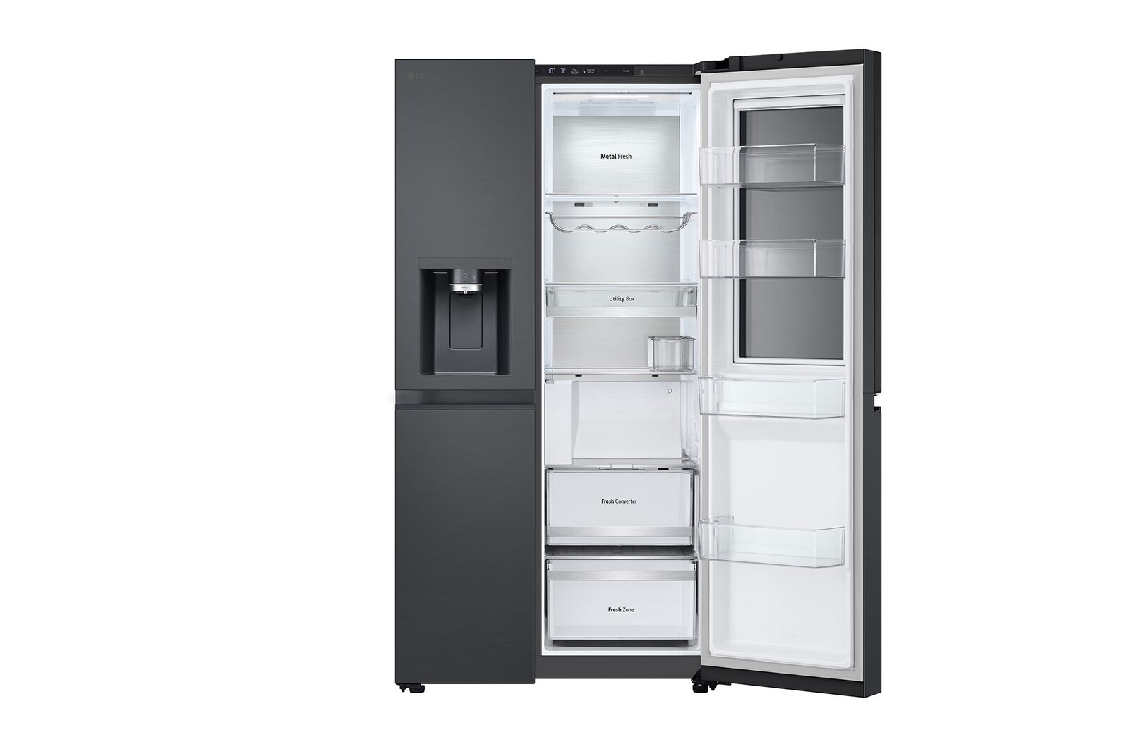 Side view door open without food
