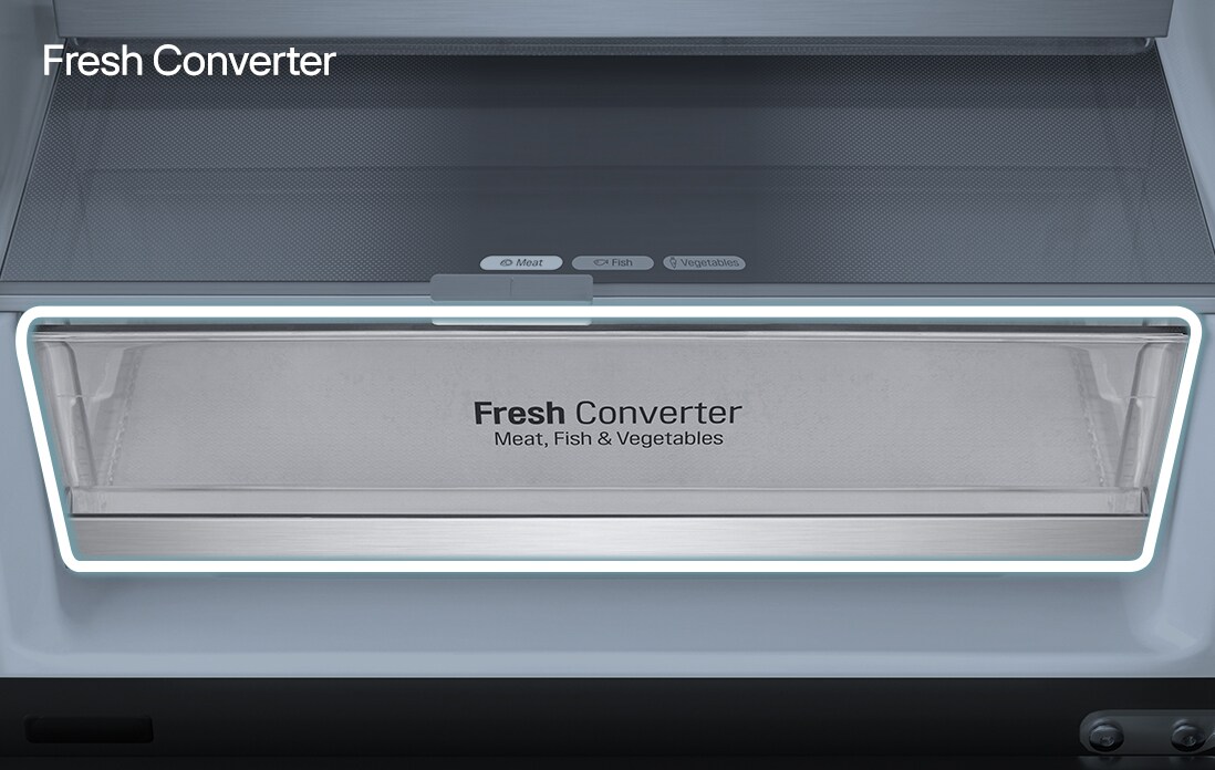 Zásuvka Fresh converter uvnitř chladničky.