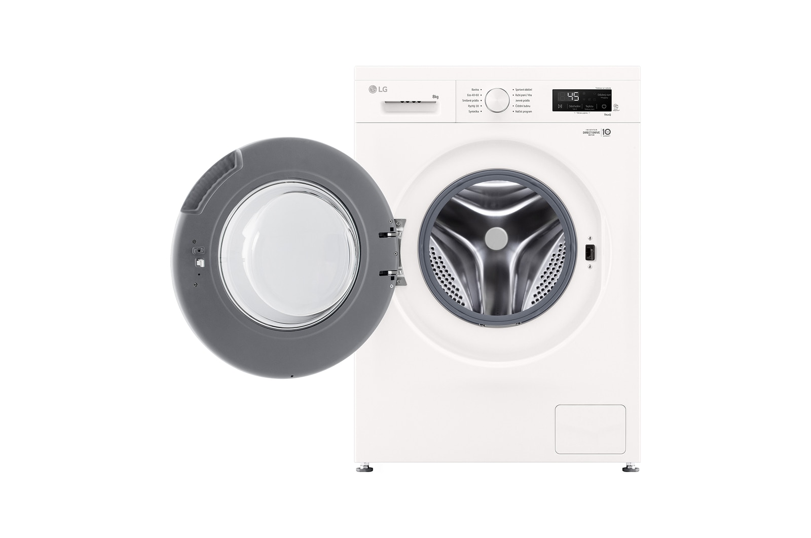 Přední pohled otevřený