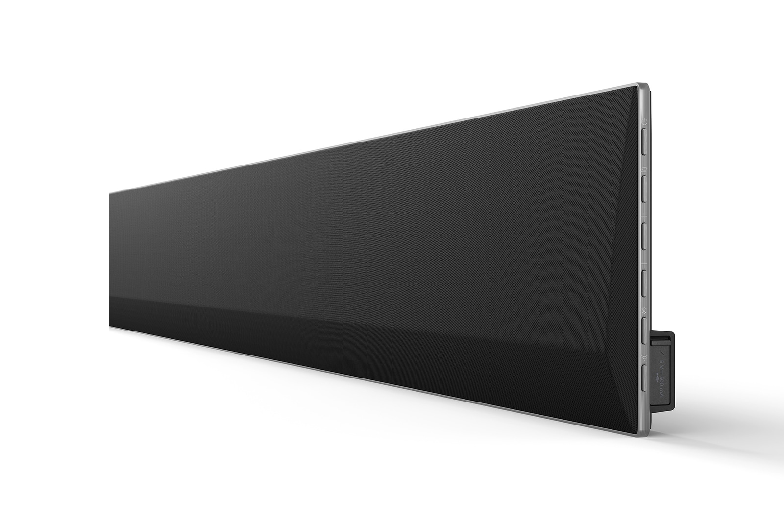Čelní pohled na boční roh soundbaru LG Soundbar SG10TY