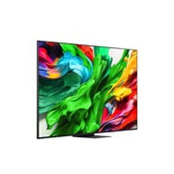 Mírně natočený boční pohled zprava na LG QNED evo QNED86 TV