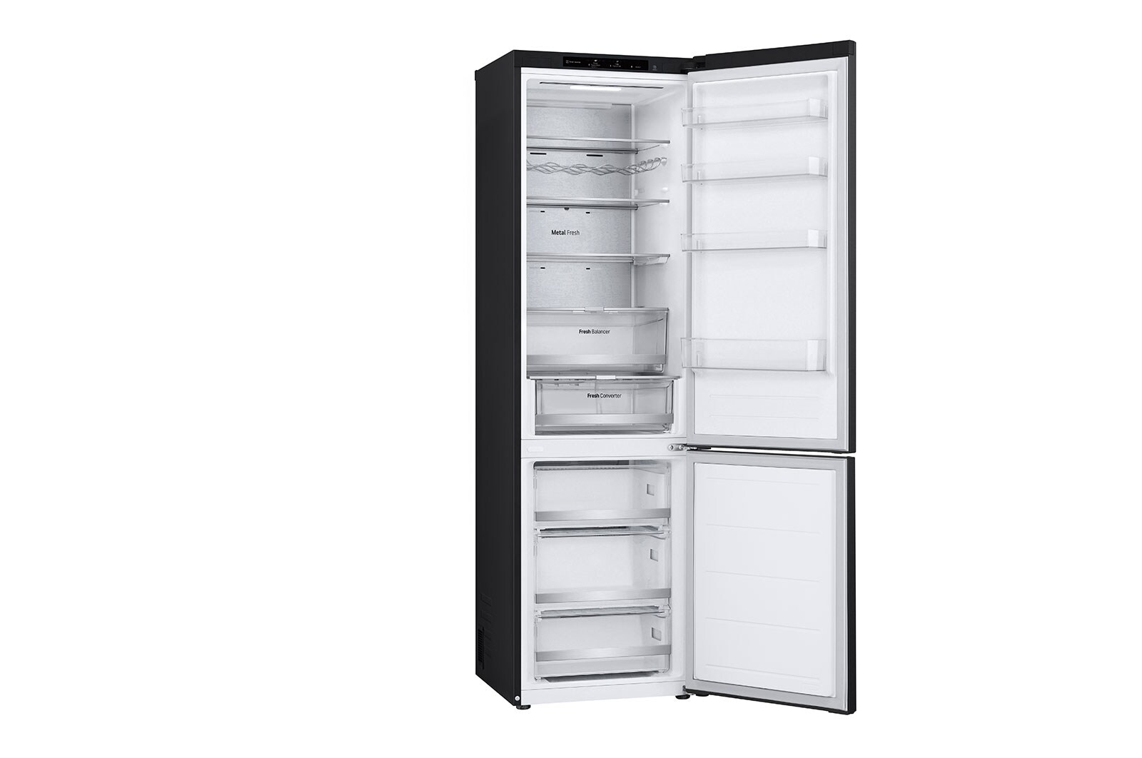 LG Kombinovaná chladnička LG | B | 387 l | Smart Invertorový kompresor | Černá/šedá, GBV7280BEV