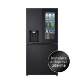 Chladnička multi door LG | E | 508 l | InstaView™ |ThinQ™| Černá/šedá