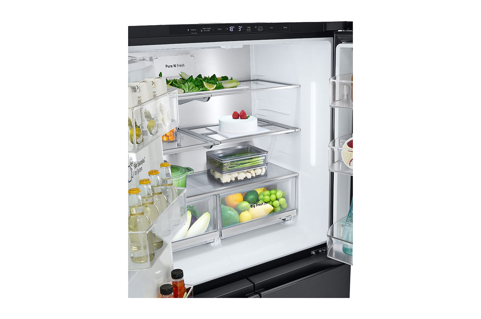 LG Chladnička multi door LG | E | 628 l | ThinQ™WiFi | InstaView™|Černá/šedá, GMG960EVEE