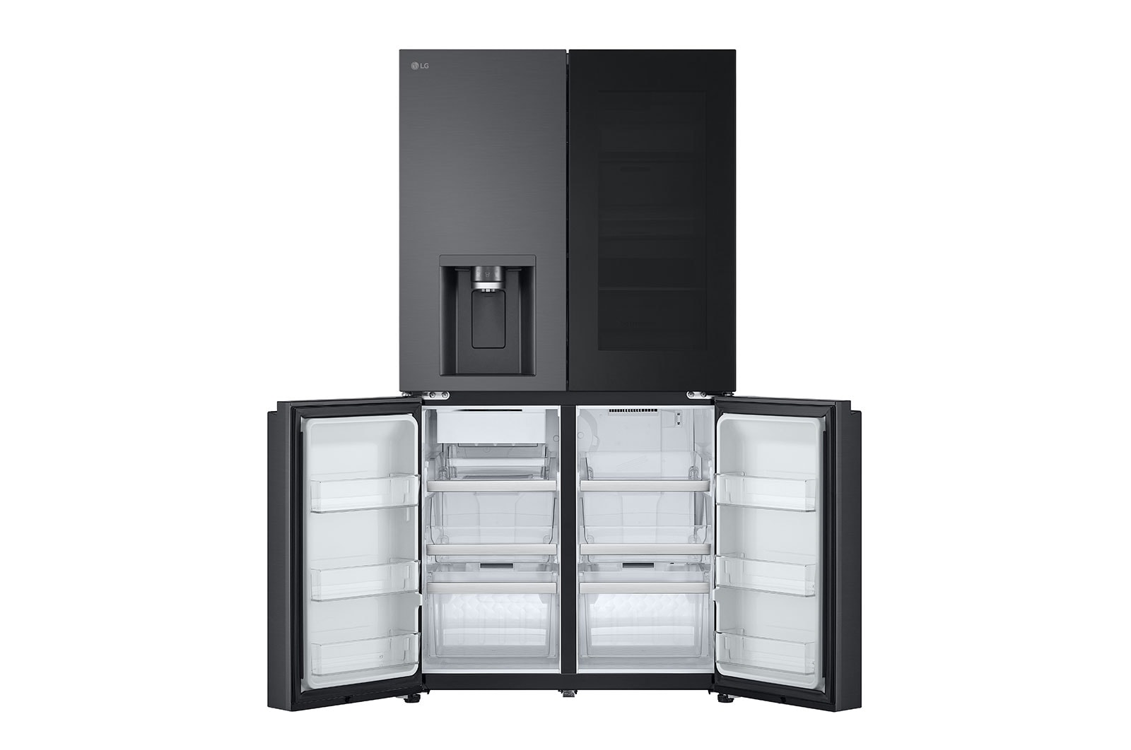 LG Chladnička multi door LG | E | 628 l | ThinQ™WiFi | InstaView™|Černá/šedá, GMG960EVEE