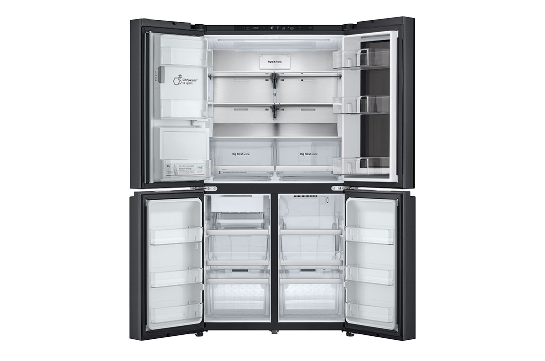 LG Chladnička multi door LG | E | 628 l | ThinQ™WiFi | InstaView™|Černá/šedá, GMG960EVEE