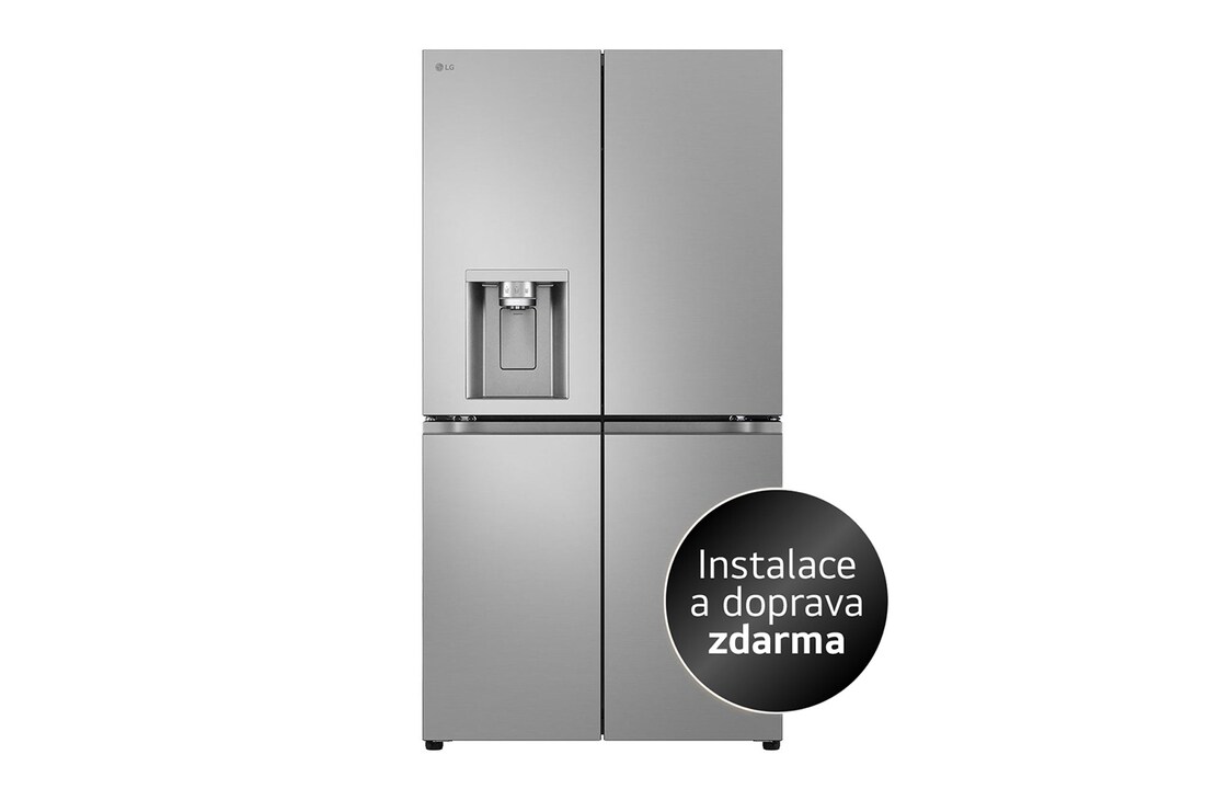 Pohled zepředu na multi-door chladničku LG GML960PYFE