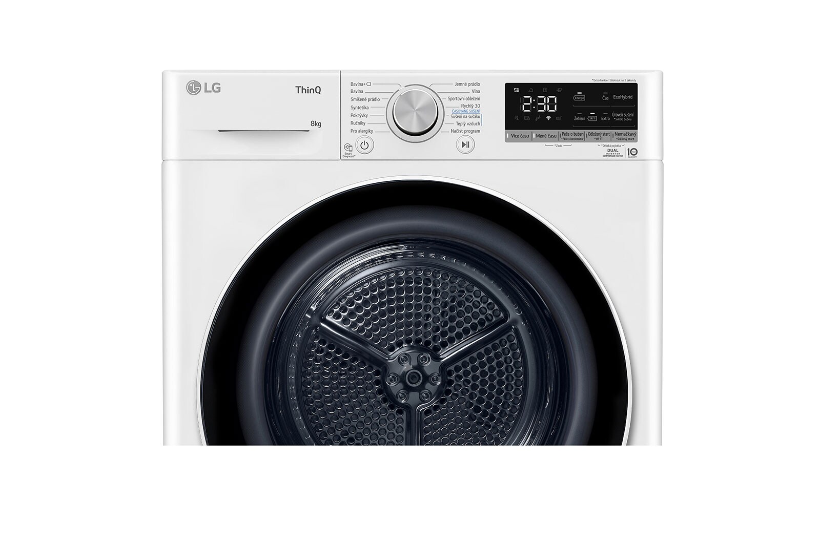 LG Sušička LG | 8 kg | DUAL Inverter Heat Pump™ |ThinQ™|Bílá, RC81V9AV4N