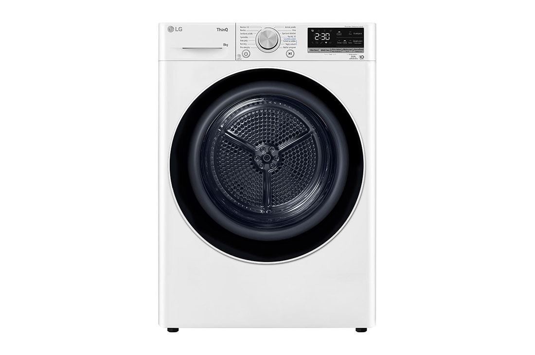 LG Sušička LG | 8 kg | DUAL Inverter Heat Pump™ |ThinQ™|Bílá, RC81V9AV4N