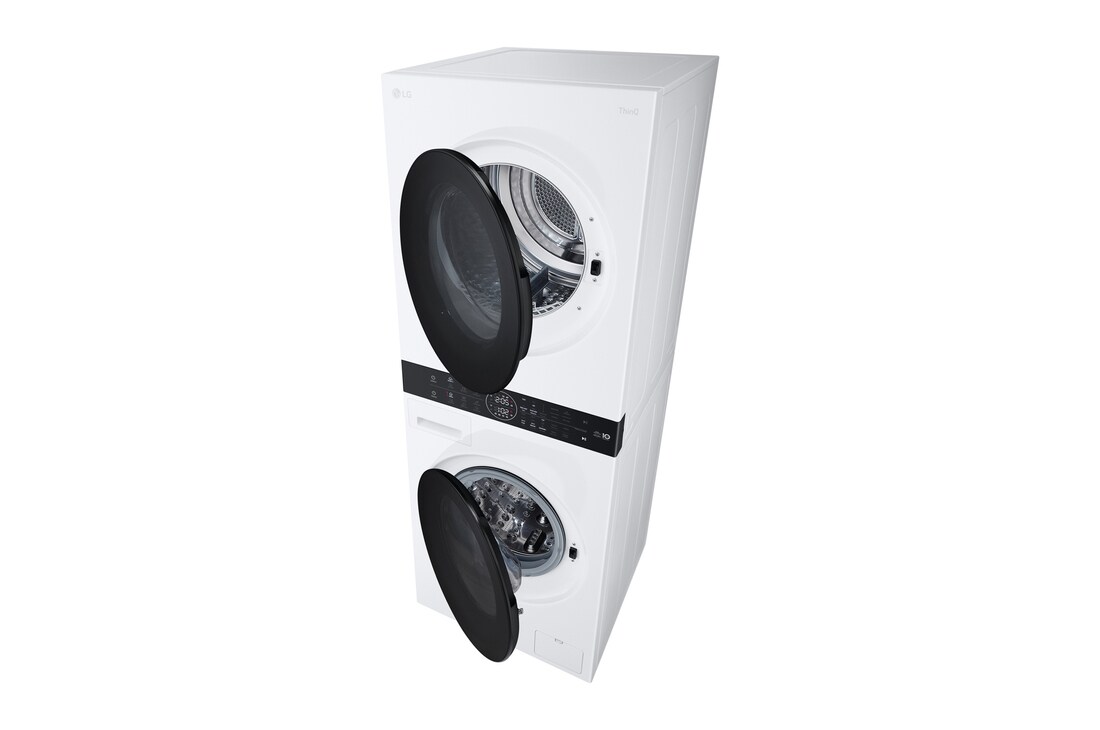 LG WashTower | 12 / 10 kg |1400 ot./min | AI DD™ | TurboWash™360°|Bílá, WT1210WWF