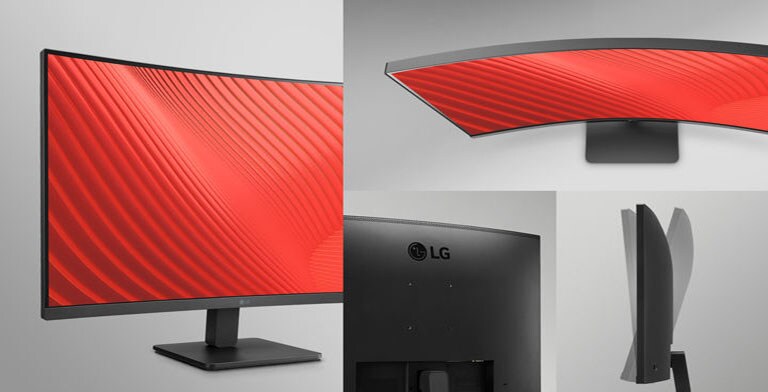 Tento displej má tenký rámeček na třech stranách a monitor nabízí možnost nastavení sklonu.