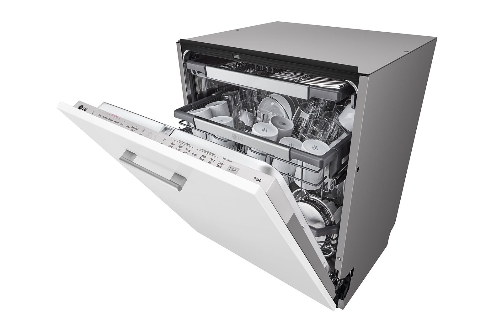 LG Vestavná parní myčka nádobí LG| B |14 sad nádobí QuadWash™| Noble Steel, DB475TXS