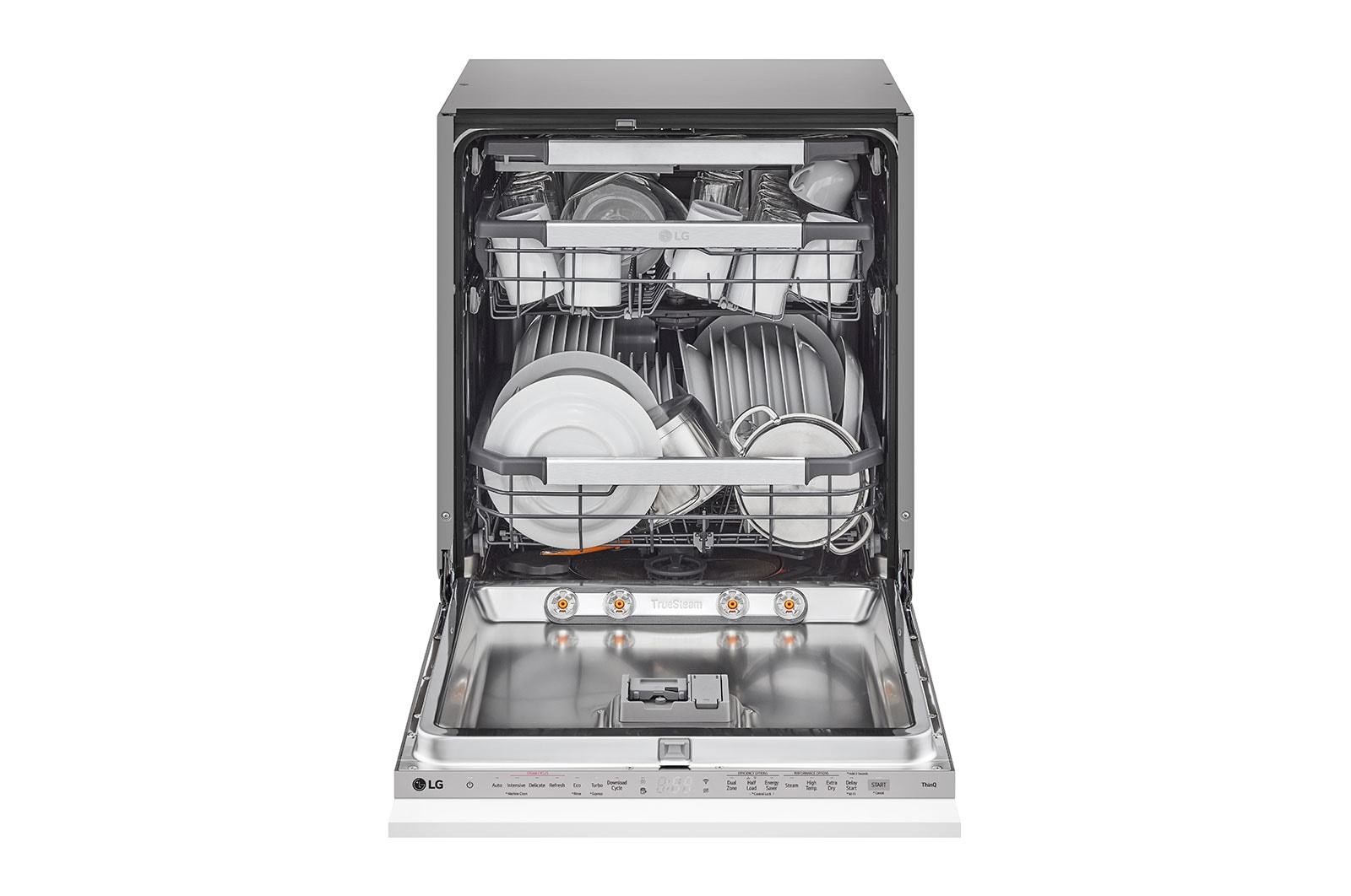 LG Vestavná parní myčka nádobí LG| B |14 sad nádobí QuadWash™| Noble Steel, DB475TXS