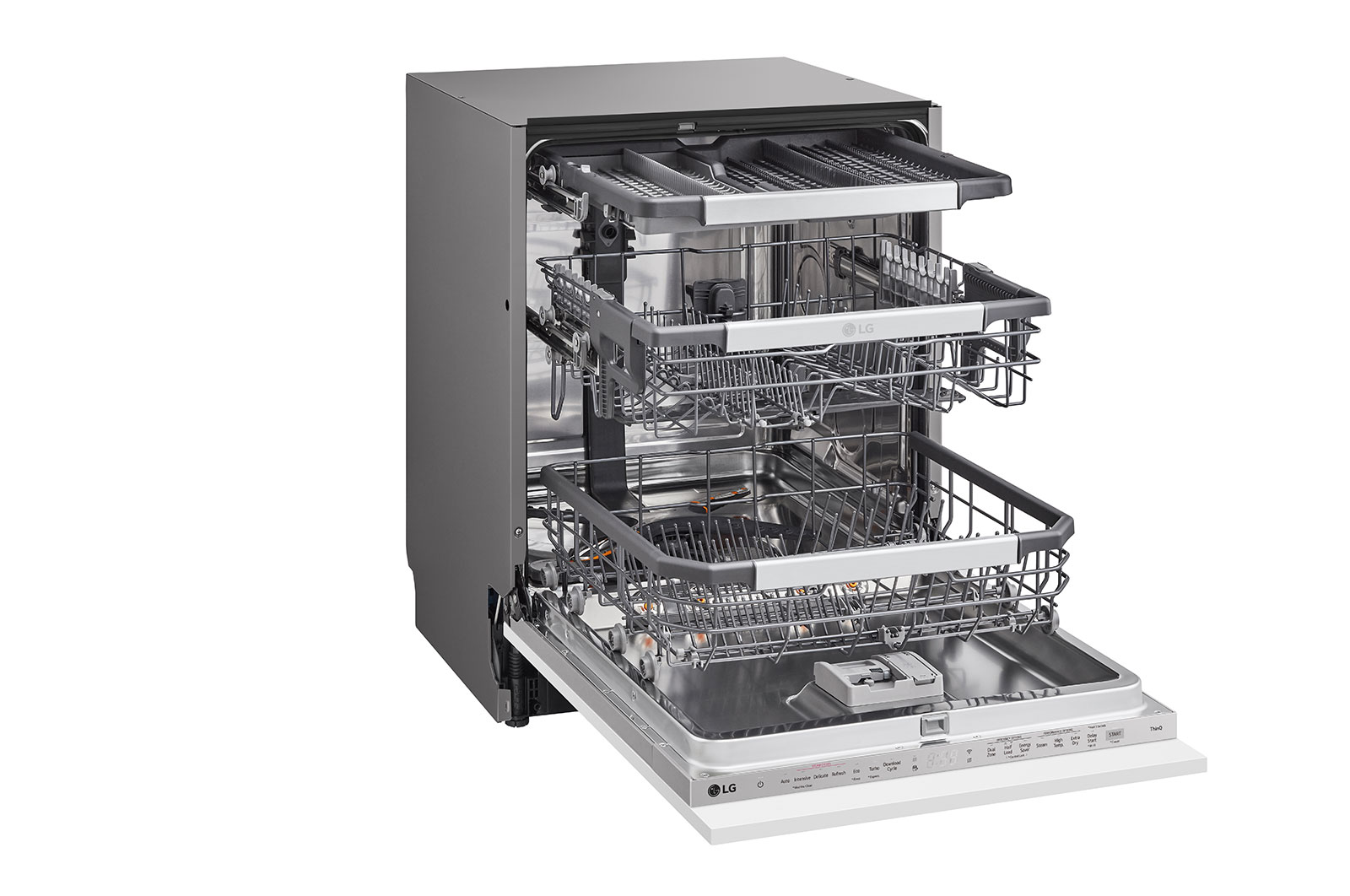 LG Vestavná parní myčka nádobí LG| B |14 sad nádobí QuadWash™| Noble Steel, DB475TXS