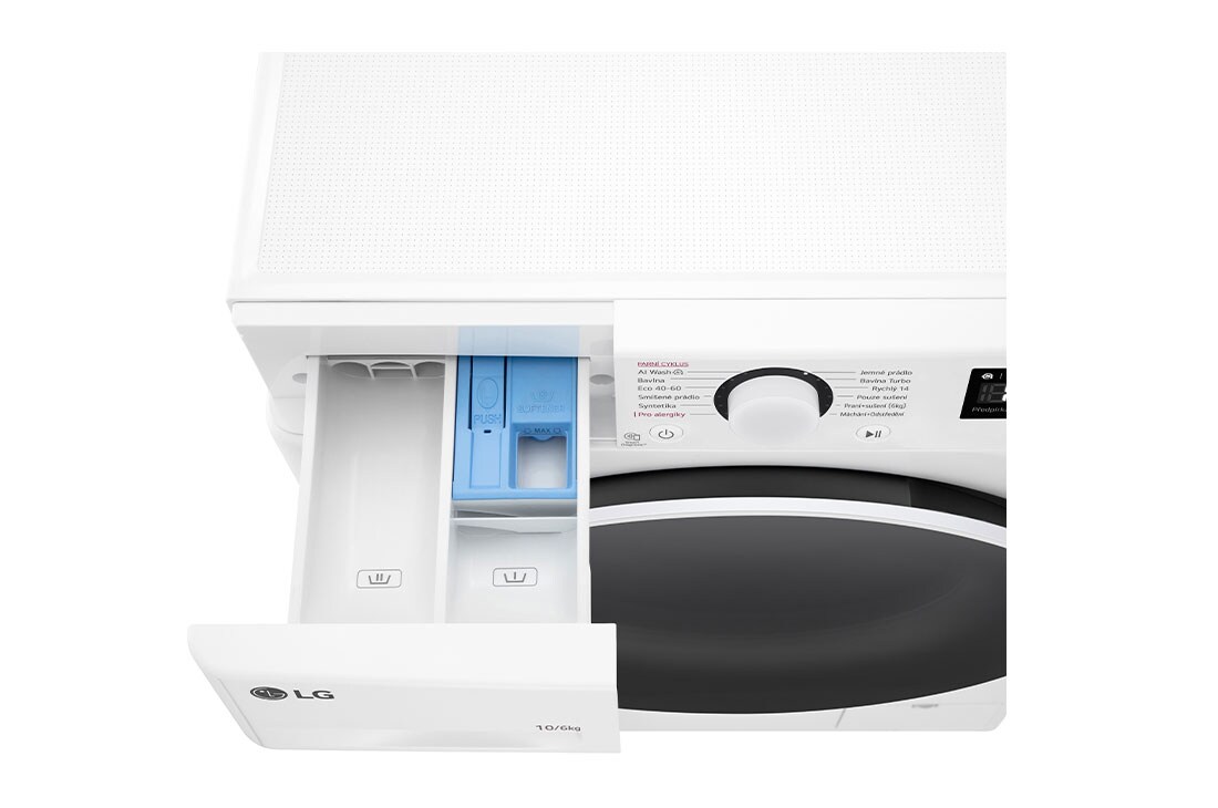 LG Parní pračka / sušička LG | 10 / 6 kg | 1400 ot./min | Direct Drive™ | Bílá, FCR5A06WW