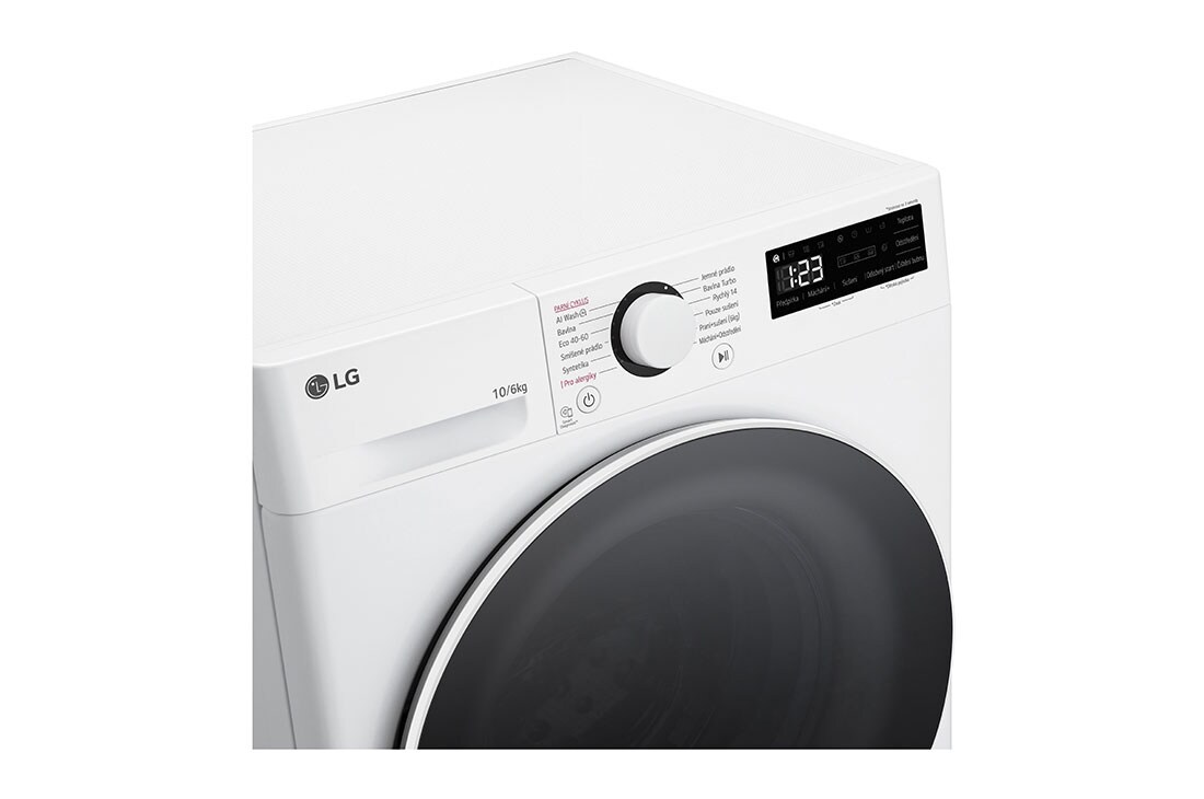 LG Parní pračka / sušička LG | 10 / 6 kg | 1400 ot./min | Direct Drive™ | Bílá, FCR5A06WW