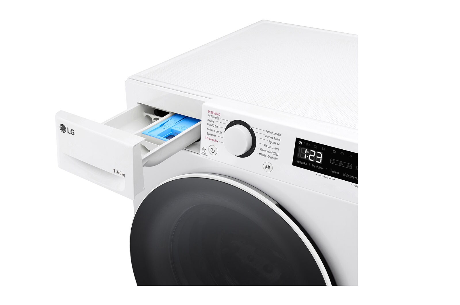 LG Parní pračka / sušička LG | 10 / 6 kg | 1400 ot./min | Direct Drive™ | Bílá, FCR5A06WW