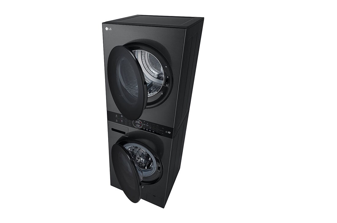 LG WashTower | 12 / 10 kg |1400 ot./min | AI DD™ | TurboWash™360°|Černá/šedá, WT1210BBF