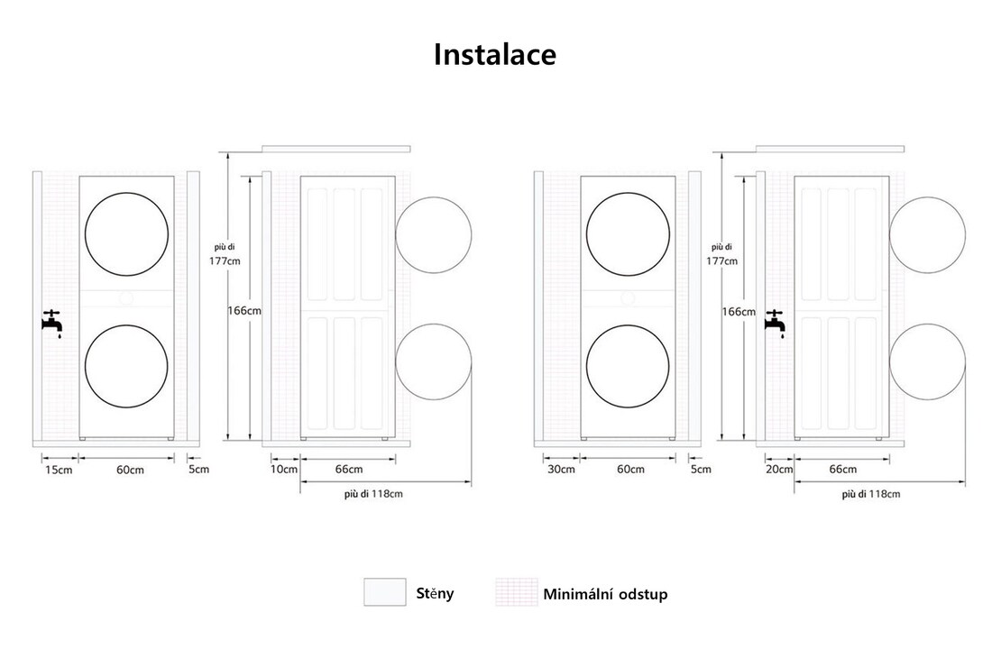 LG WashTower | 12 / 10 kg |1400 ot./min | AI DD™ | TurboWash™360°|Černá/šedá, WT1210BBF