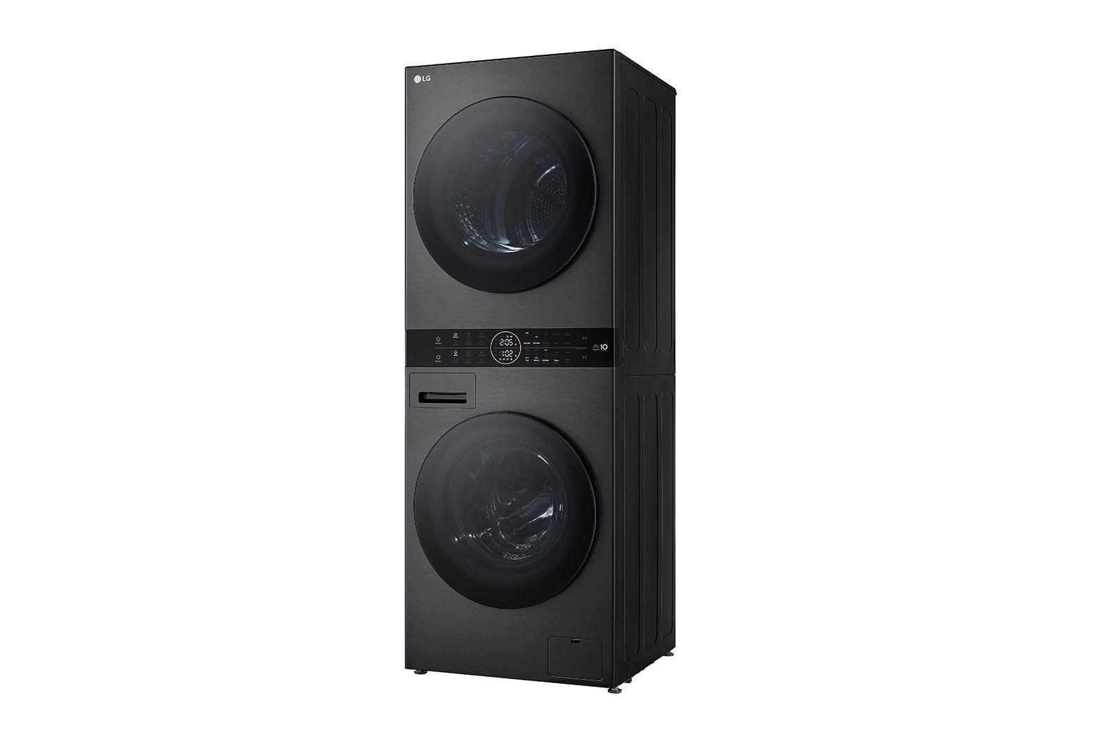 LG WashTower | 12 / 10 kg |1400 ot./min | AI DD™ | TurboWash™360°|Černá/šedá, WT1210BBF