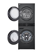 LG WashTower | 12 / 10 kg |1400 ot./min | AI DD™ | TurboWash™360°|Černá/šedá, WT1210BBF