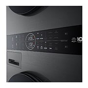LG WashTower | 12 / 10 kg |1400 ot./min | AI DD™ | TurboWash™360°|Černá/šedá, WT1210BBF