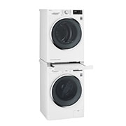 LG Mezikus pro pračky LG s hloubkou 55 - 65 cm | DSKSS | Spojovací díl pro pračku a sušičku s výsuvem | Bílá, DSTWH