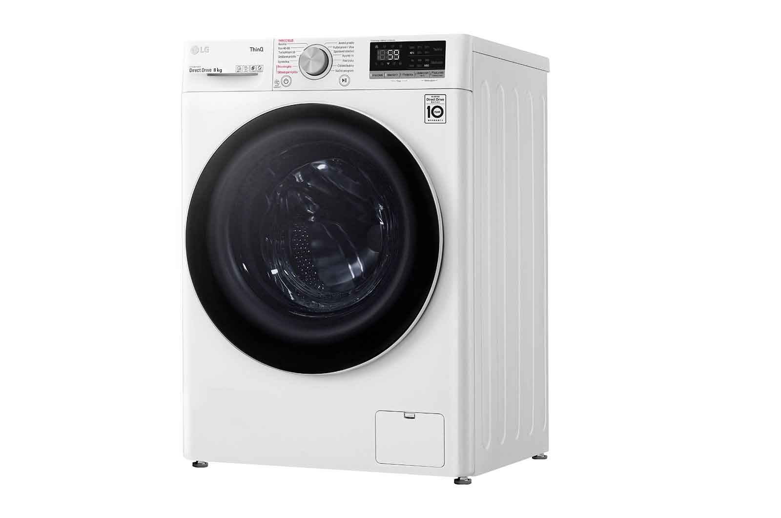 LG 10,5 kg parní pračka, B, Direct Drive™ motor, AI DD™, TurboWash™ - praní za 59 minut, AI DD™ - optimální volba pracích pohybů, parní péče Steam™, ThinQ™ + WiFi, F4WV710P0E