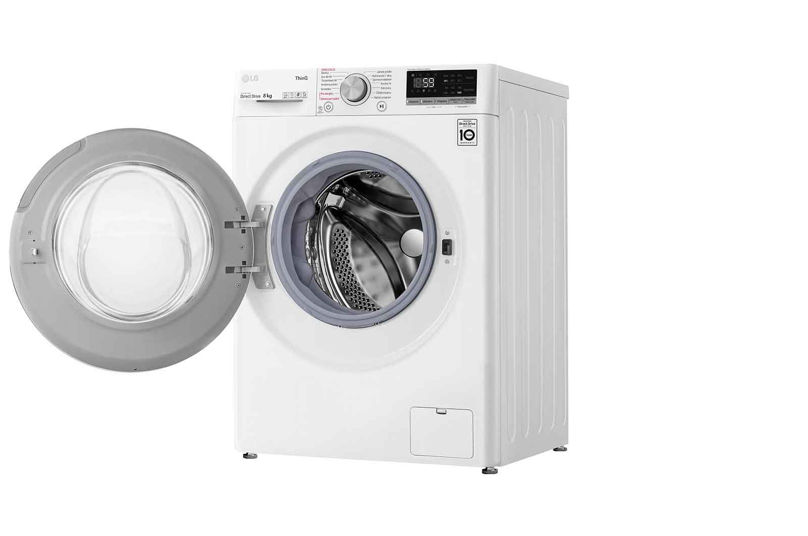 LG 10,5 kg parní pračka, B, Direct Drive™ motor, AI DD™, TurboWash™ - praní za 59 minut, AI DD™ - optimální volba pracích pohybů, parní péče Steam™, ThinQ™ + WiFi, F4WV710P0E