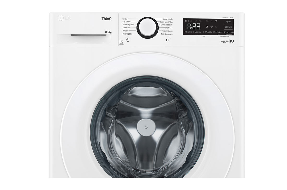 LG Slim pračka LG | 8,5 kg | A | 1200 ot./min | Direct Drive™ |Bílá, FA2S8V3GN3W