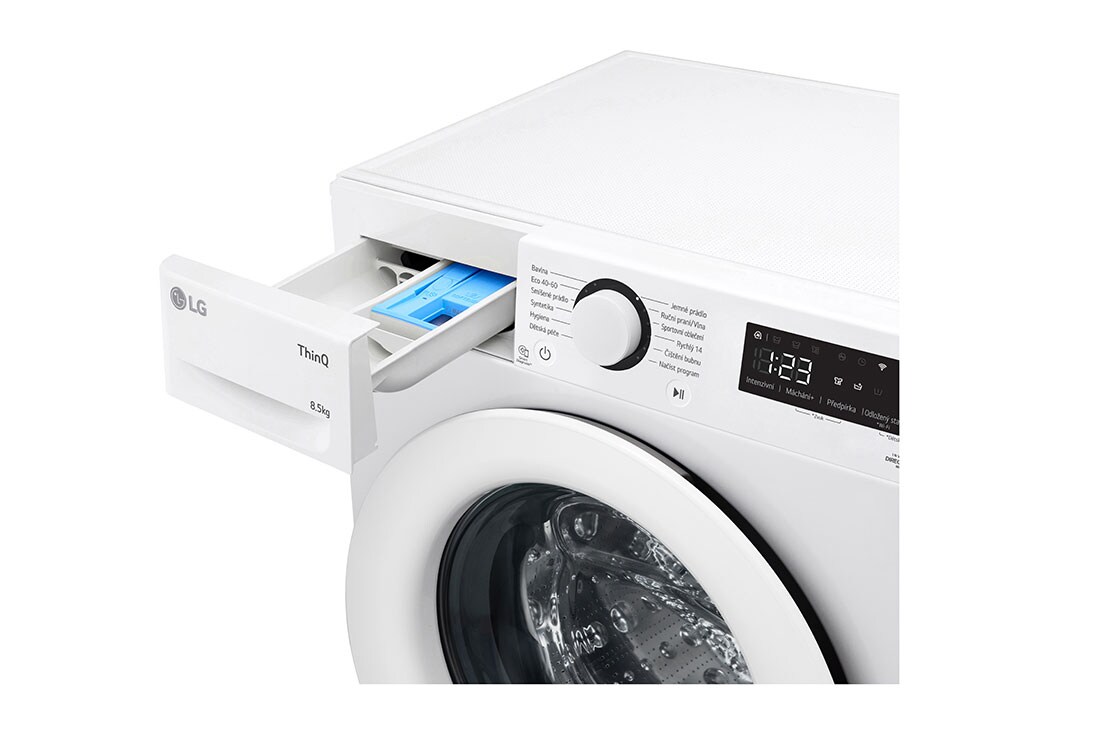 LG Slim pračka LG | 8,5 kg | A | 1200 ot./min | Direct Drive™ |Bílá, FA2S8V3GN3W