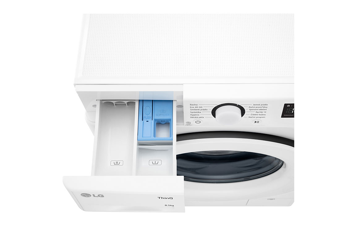LG Slim pračka LG | 8,5 kg | A | 1200 ot./min | Direct Drive™ |Bílá, FA2S8V3GN3W