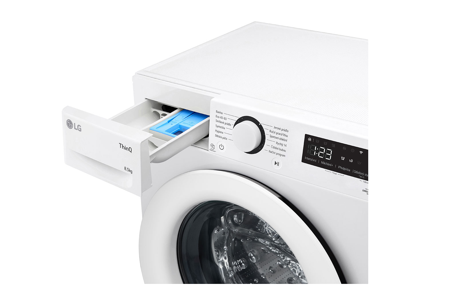 LG Slim pračka LG | 8,5 kg | A | 1200 ot./min | Direct Drive™ |Bílá, FA2S8V3GN3W