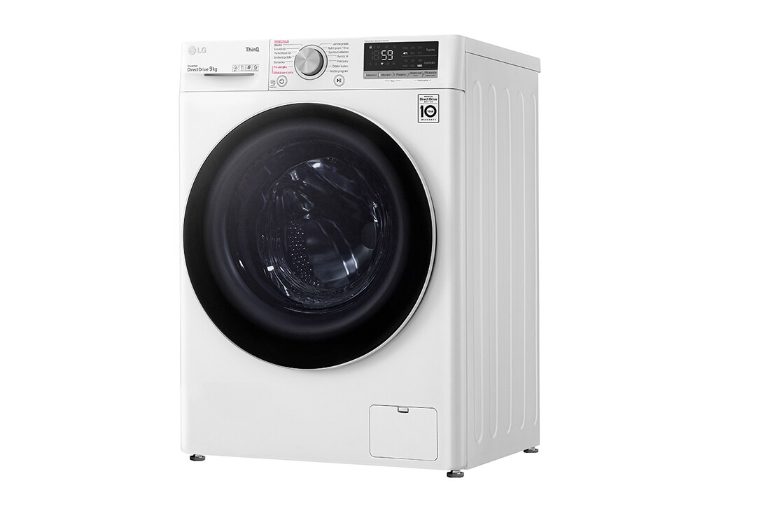 LG Parní pračka LG | 9 kg | A | 1400 ot./min | Direct Drive™ | AI DD™ |Bílá, FA94V5UVW0