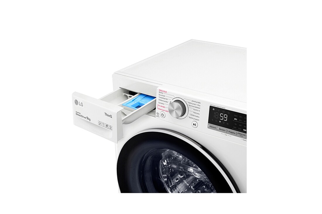 LG Parní pračka LG | 9 kg | A | 1400 ot./min | Direct Drive™ | AI DD™ |Bílá, FA94V5UVW0