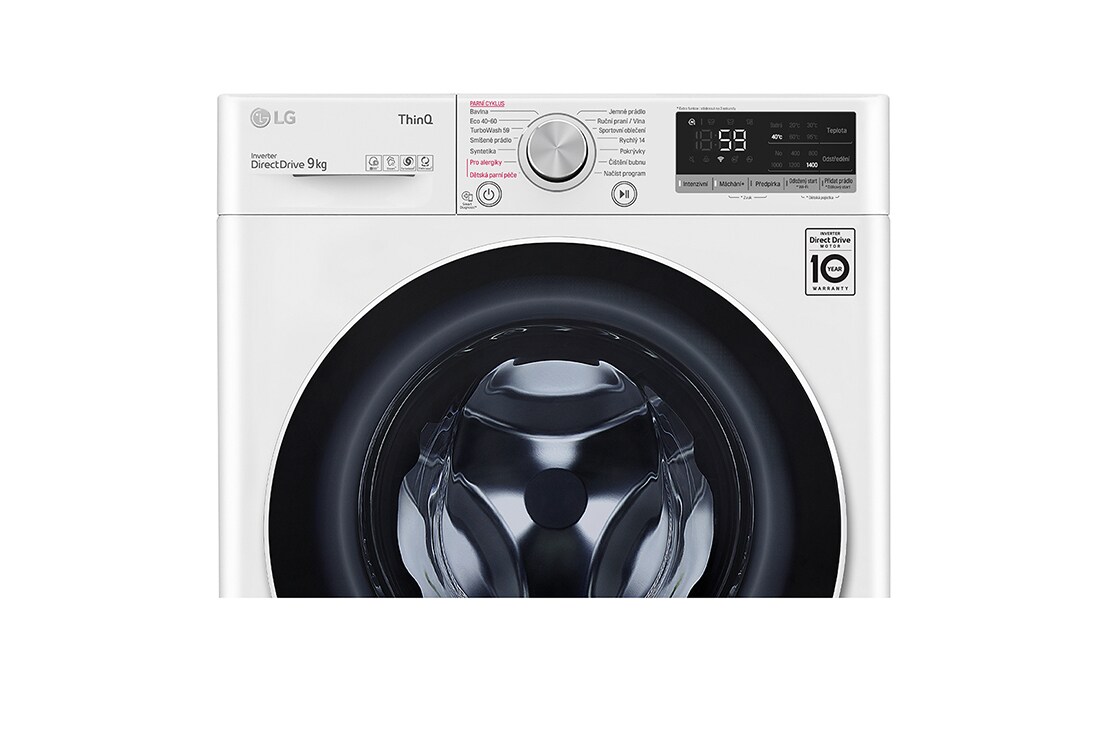 LG Parní pračka LG | 9 kg | A | 1400 ot./min | Direct Drive™ | AI DD™ |Bílá, FA94V5UVW0