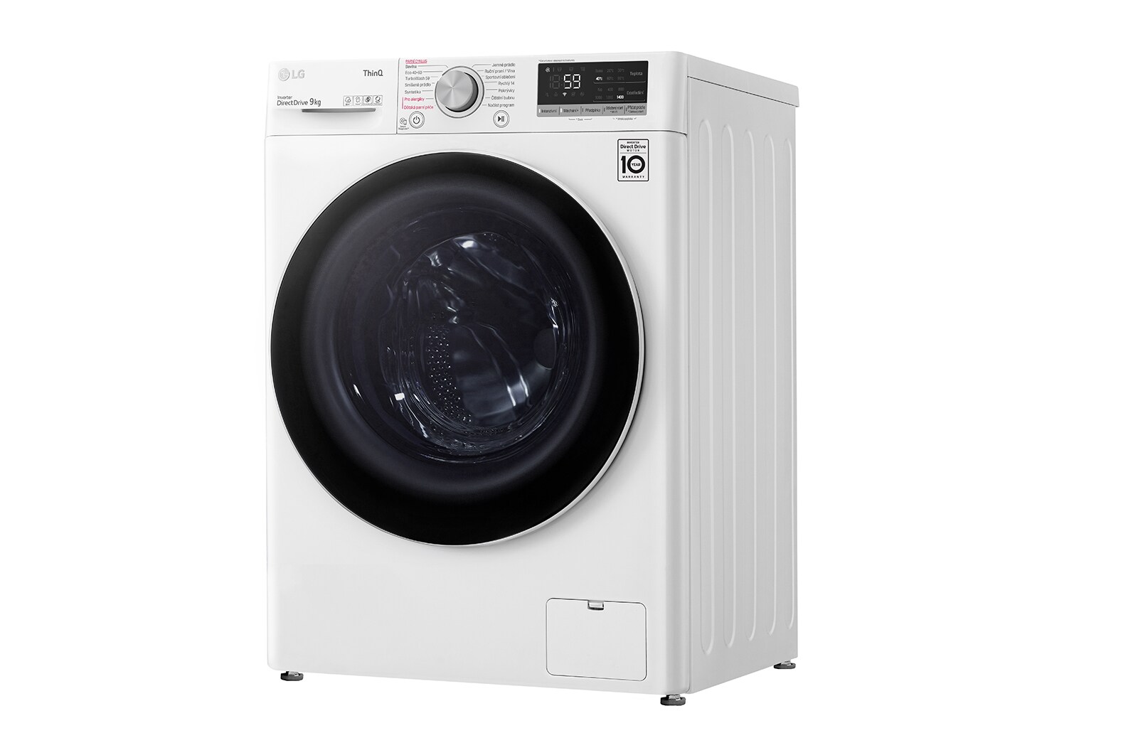 LG 9kg 1400 ot./min Direct Drive™ Parní pračka, Bílá, FA94V5UVW0