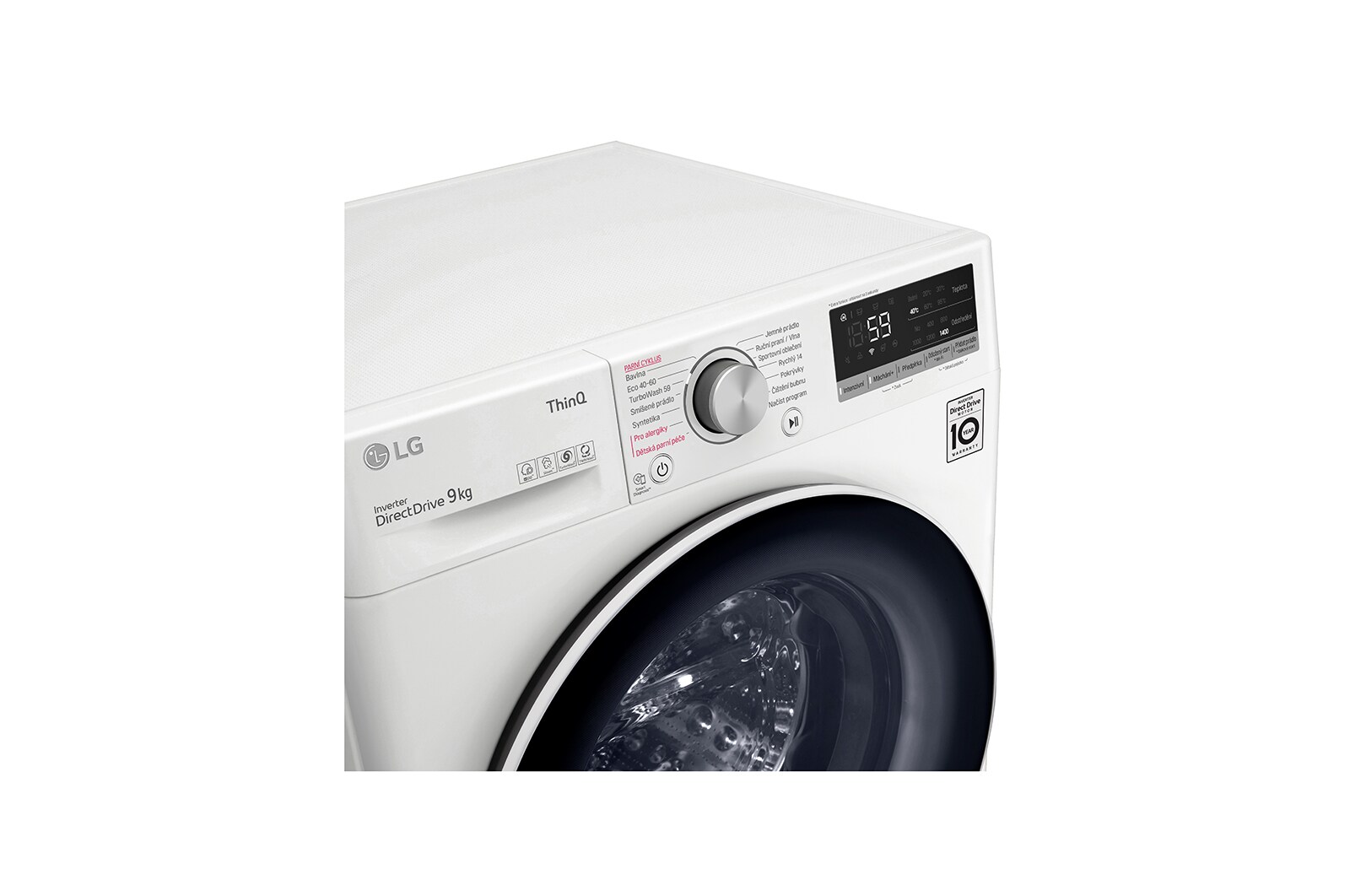 LG 9kg 1400 ot./min Direct Drive™ Parní pračka, Bílá, FA94V5UVW0