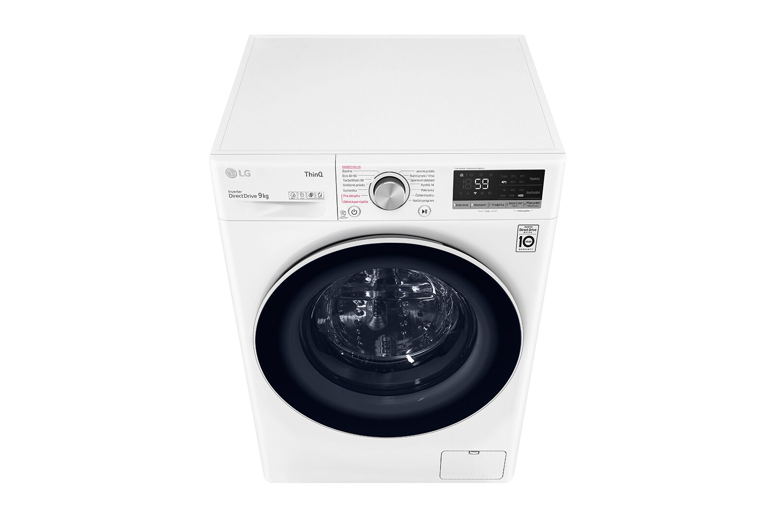 LG 9kg 1400 ot./min Direct Drive™ Parní pračka, Bílá, FA94V5UVW0