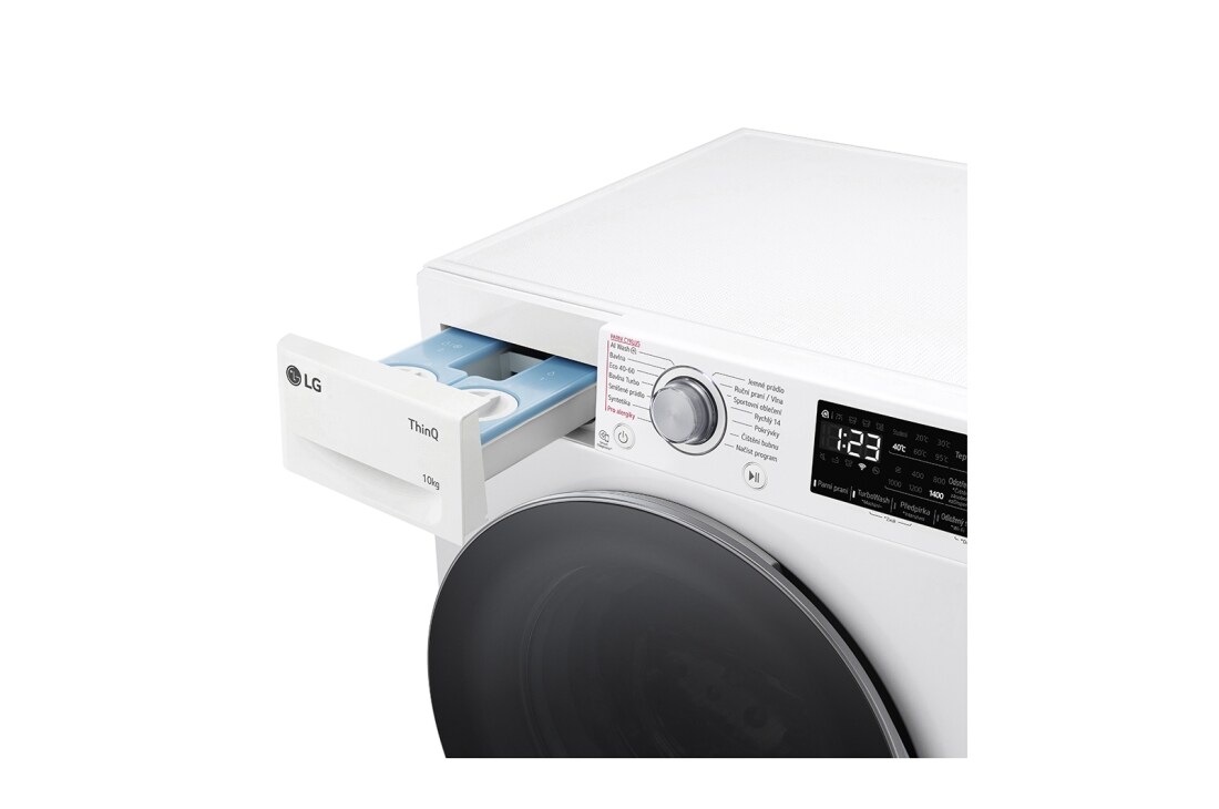 LG Parní pračka LG | 10 kg | A | 1400 ot./min | AI DD™ | TurboWash™|Bílá, FASR3A04WS