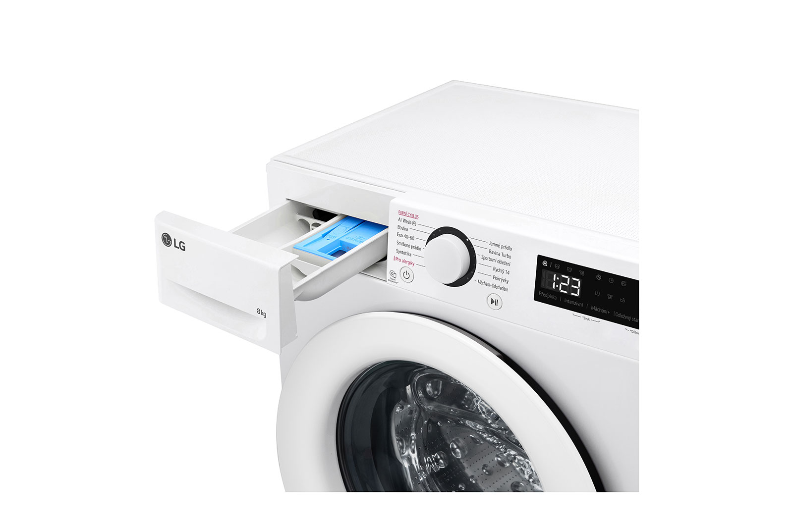 LG Parní pračka LG | 8 kg | 1200 ot./min | Direct Drive™ | Bílá, FLR5A82WH