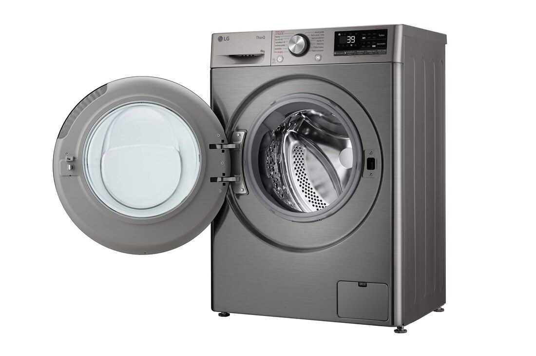 LG Slim parní pračka LG | 8 kg | A | 1200 ot./min | TurboWash™360° |Stříbrná, FLR7A82PG