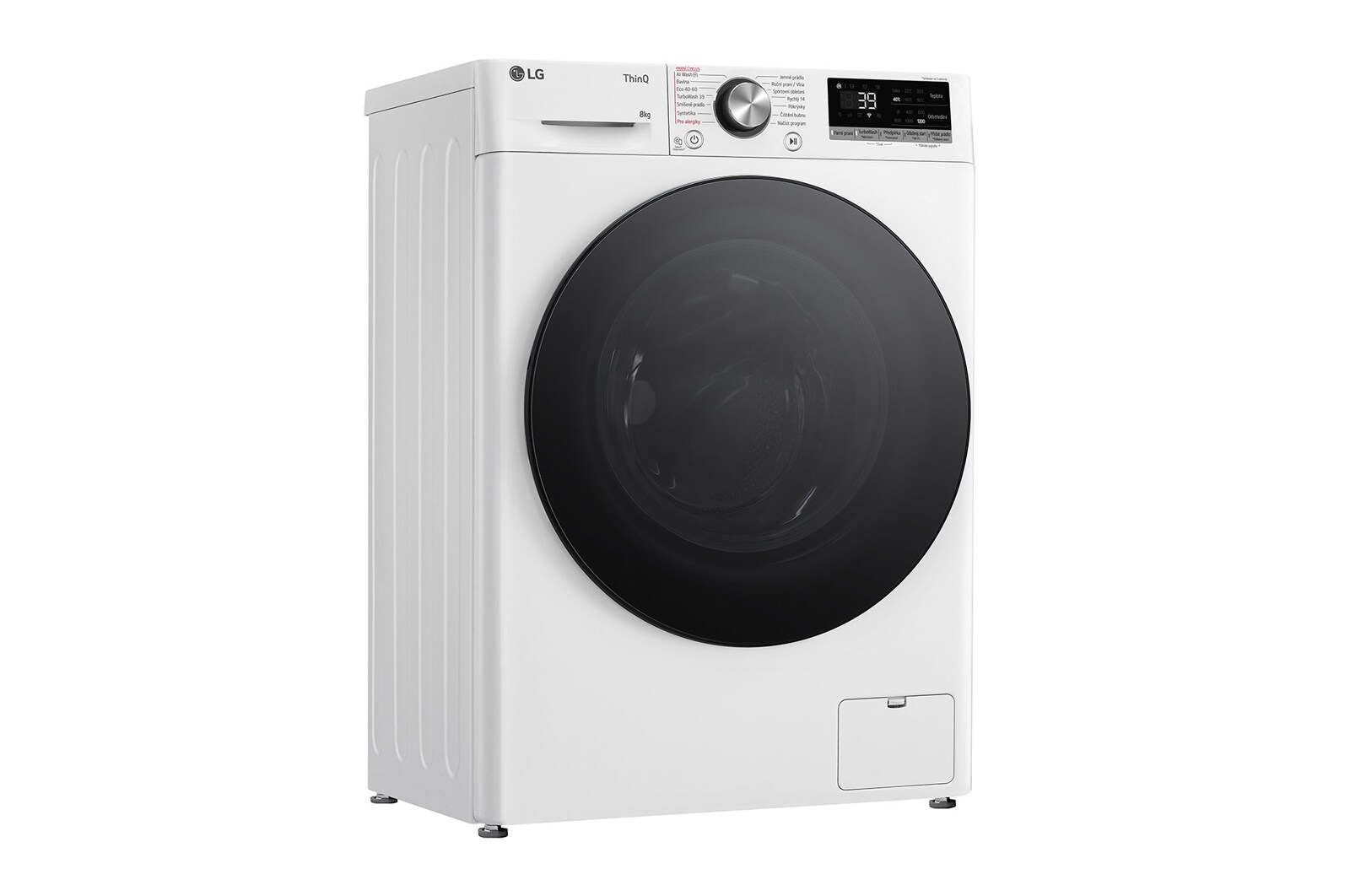 LG Slim parní pračka LG | 8 kg | A | 1200 ot./min | Direct Drive™ | AI DD™ |Bílá, FLR7A82WG