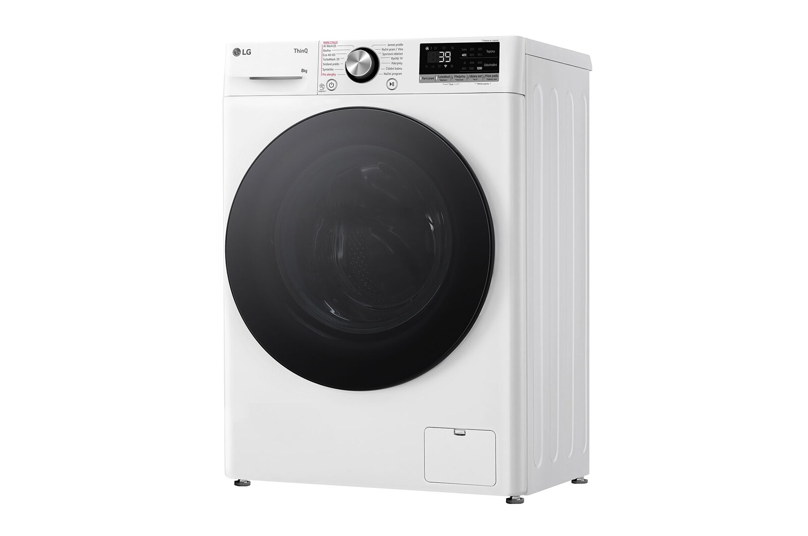 LG Slim parní pračka LG | 8 kg | A | 1200 ot./min | Direct Drive™ | AI DD™ |Bílá, FLR7A82WG