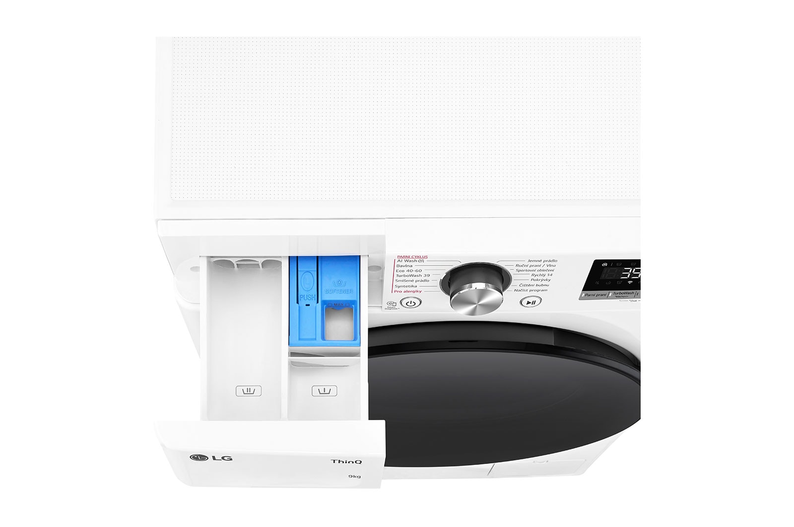 LG Slim parní pračka LG | 9 kg | A | 1200 ot./min | TurboWash™360° |Bílá, FLR7A92WG