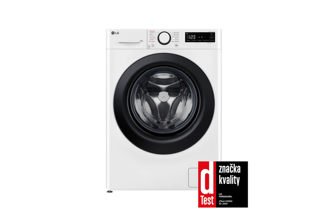 LG Parní pračka LG | 10 kg | A | 1400 ot./min | Direct Drive™ |Bílá, FSR5A04WL
