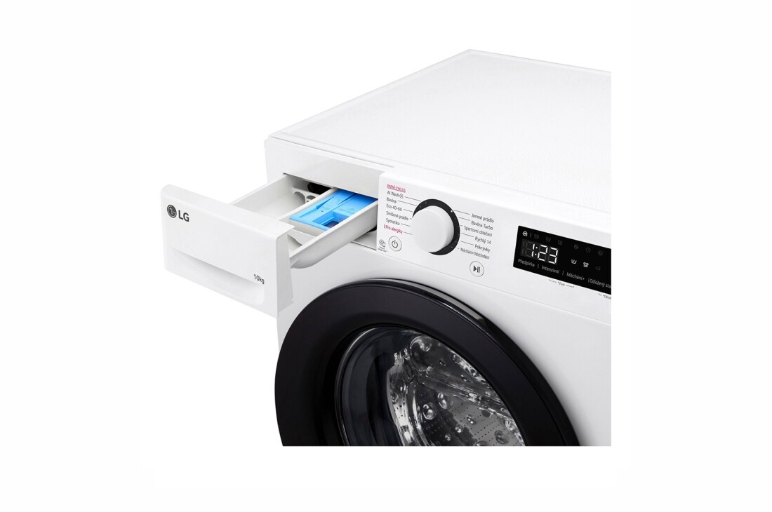 LG Parní pračka LG | 10 kg | A | 1400 ot./min | Direct Drive™ |Bílá, FSR5A04WL