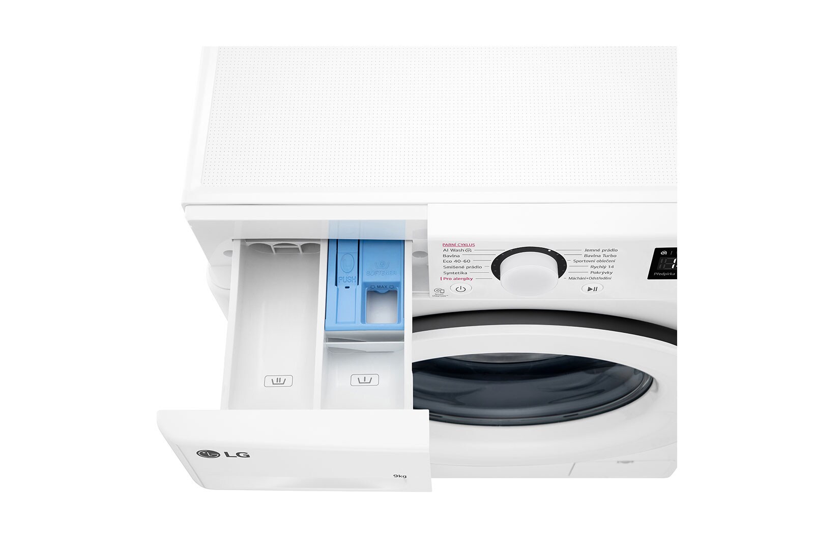 LG 9kg 1400 ot./min Direct Drive™ AI DD™ Parní pračka, Bílá, FSR5A94WH