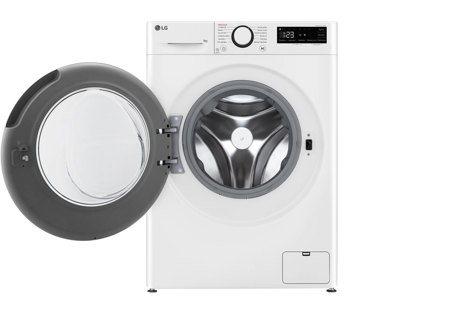 LG 9kg 1400 ot./min Direct Drive™ AI DD™ Parní pračka, Bílá, FSR5A94WL