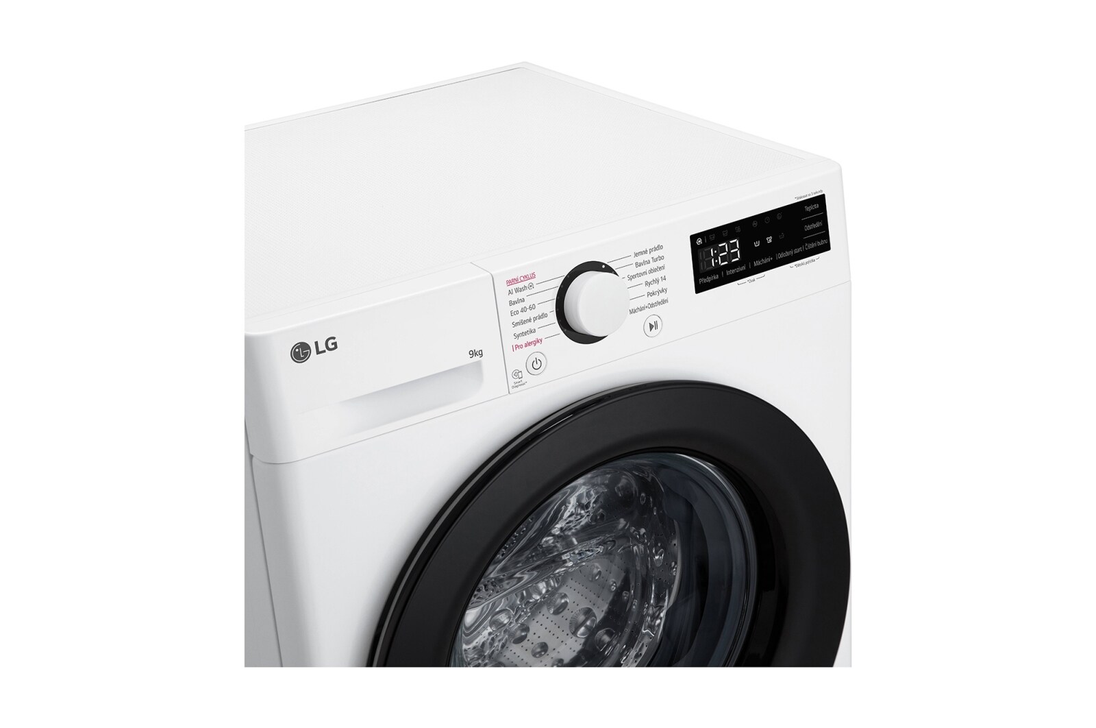 LG 9kg 1400 ot./min Direct Drive™ AI DD™ Parní pračka, Bílá, FSR5A94WL